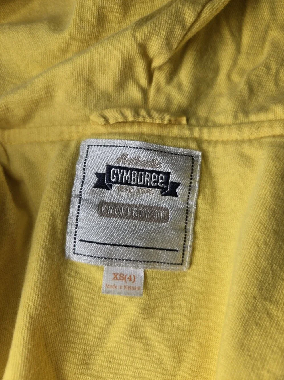 Gymboree Yellow Hooded Windbreaker Jacket Boys XS (4)